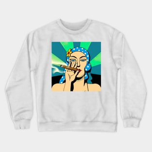 Freedom cigar - smoking lady Crewneck Sweatshirt